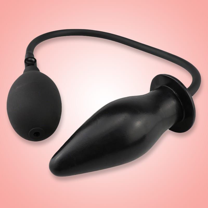 Inflatable silicone plug