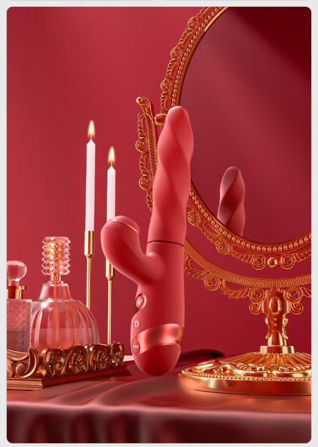 Spinning and sucking rabbit vibrator